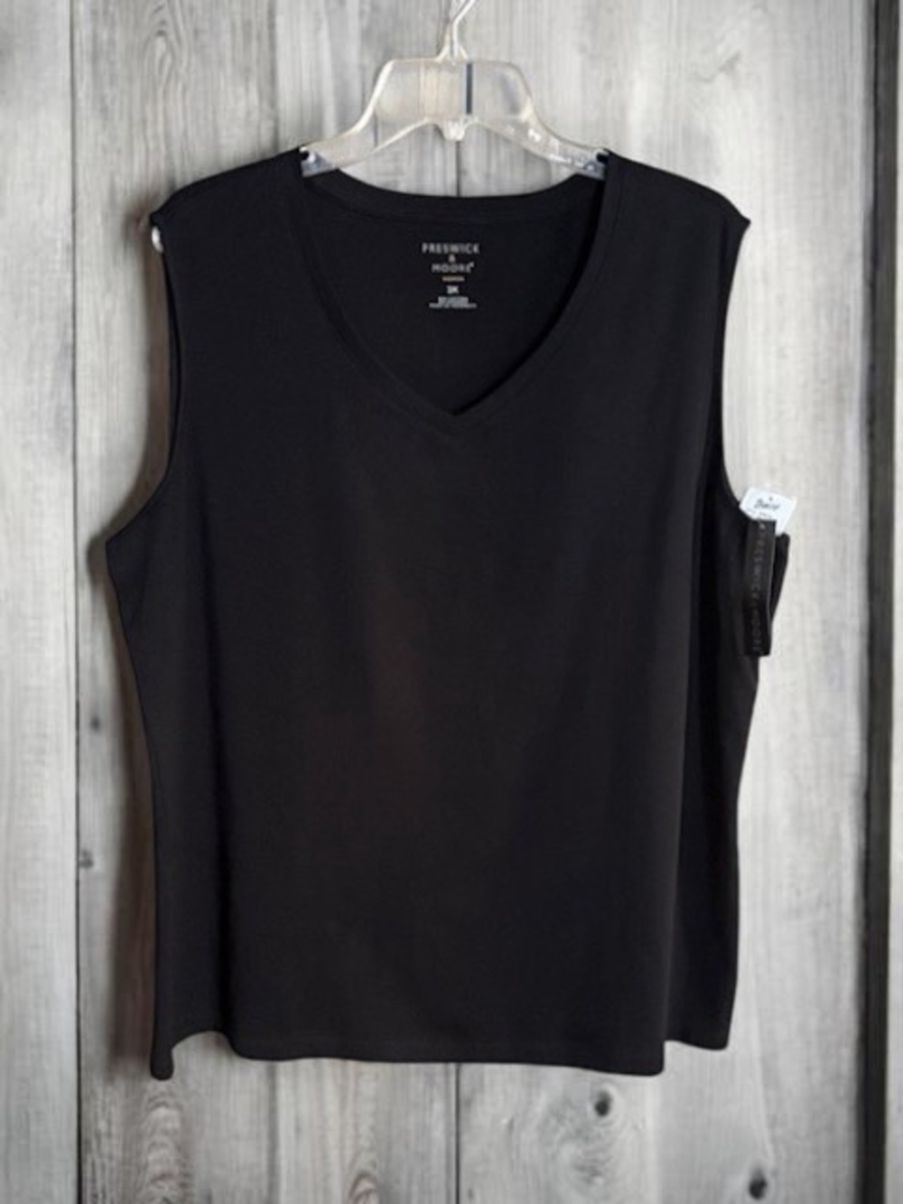 NWT! Preswick & Moore Black Sleeveless Top | 2X